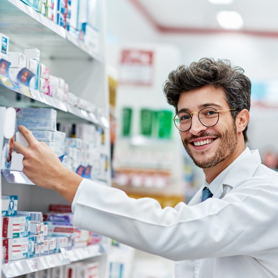 Smiling pharmacist